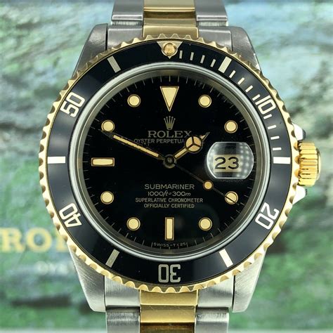 rolex two tone submariner 16803|rolex 16803 price.